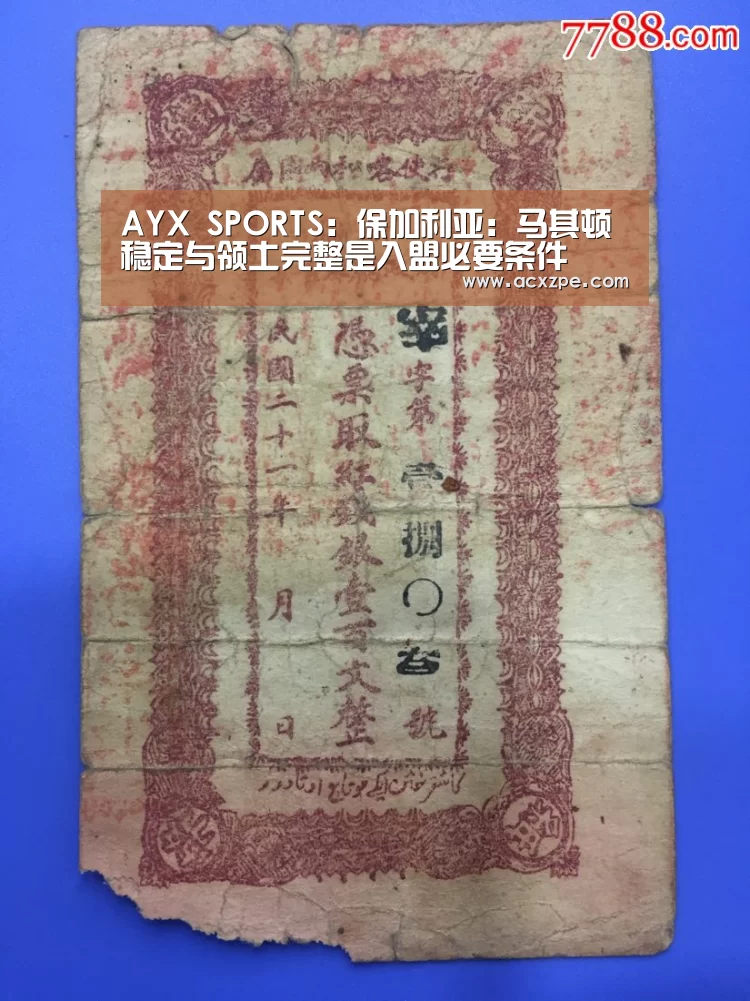 AYX SPORTS:保加利亚:马其顿稳定与领土完整是入盟必要条件(图1) 爱游戏体育(中国)官方网站